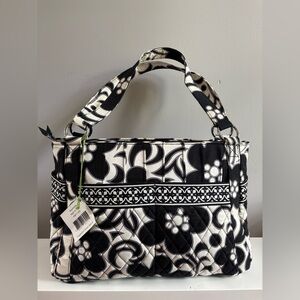 Vera Bradley Black and White Floral Tote Bag